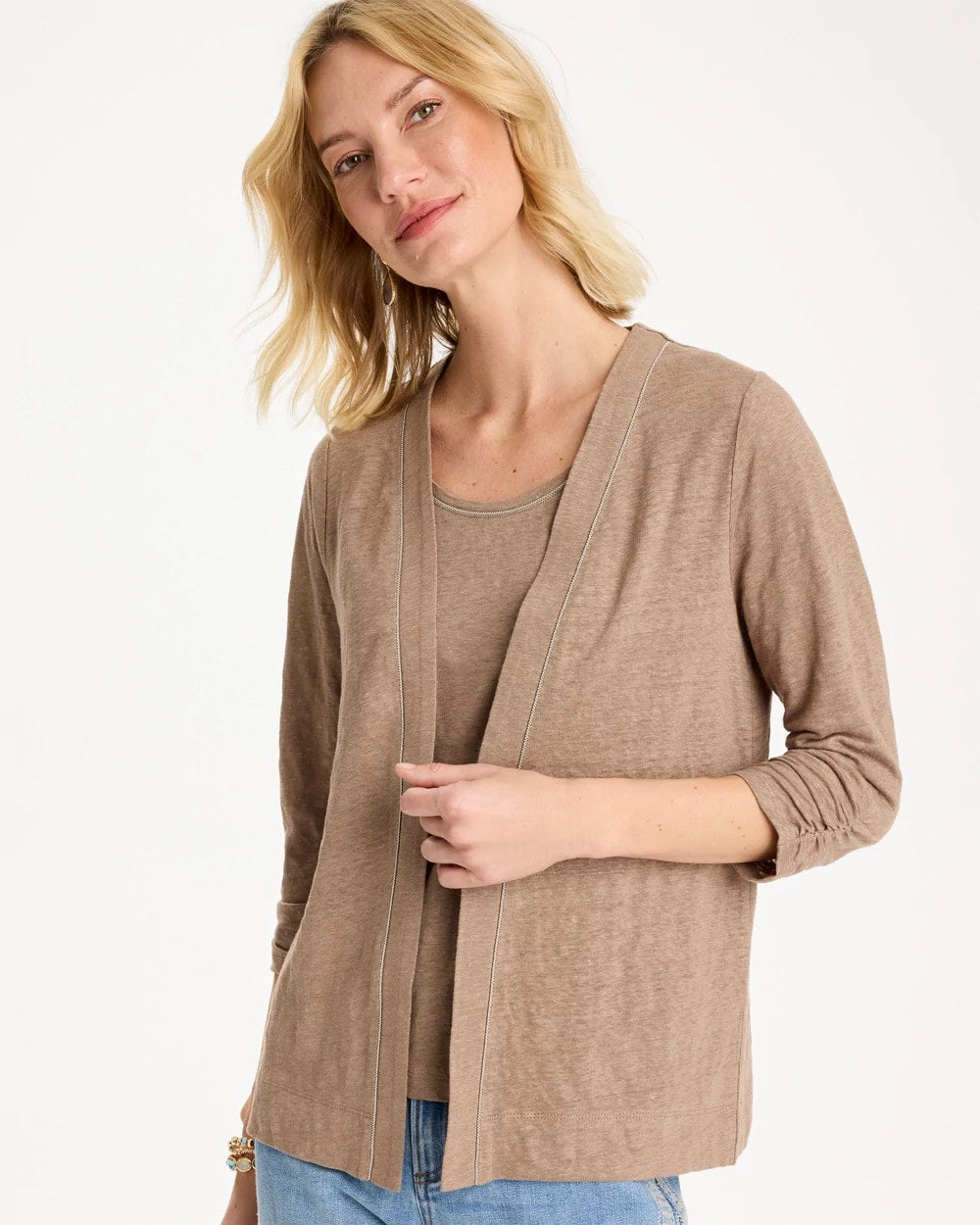 Chico's Featured | Linen Open Front Cardigan