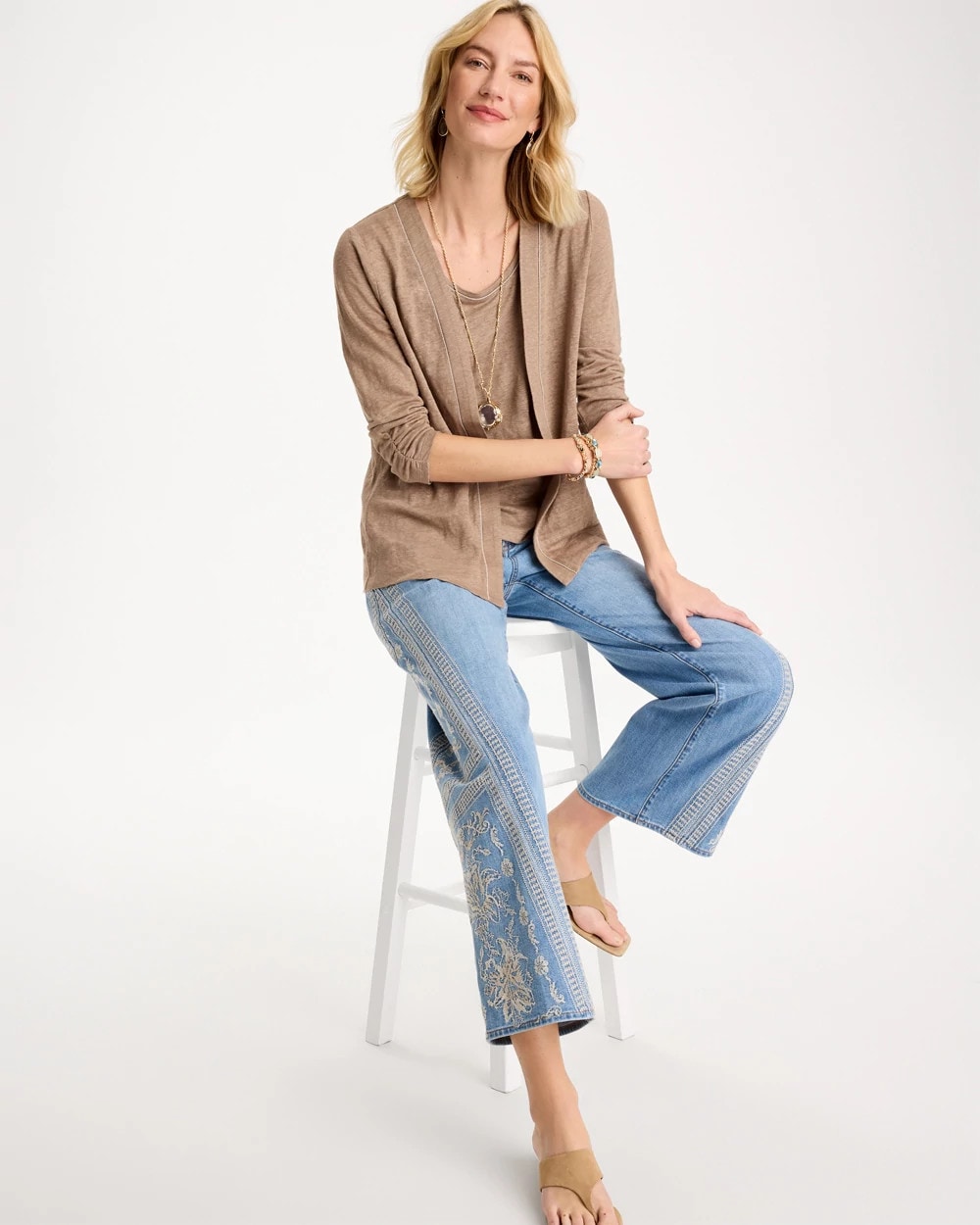 Chico's Featured | Linen Open Front Cardigan