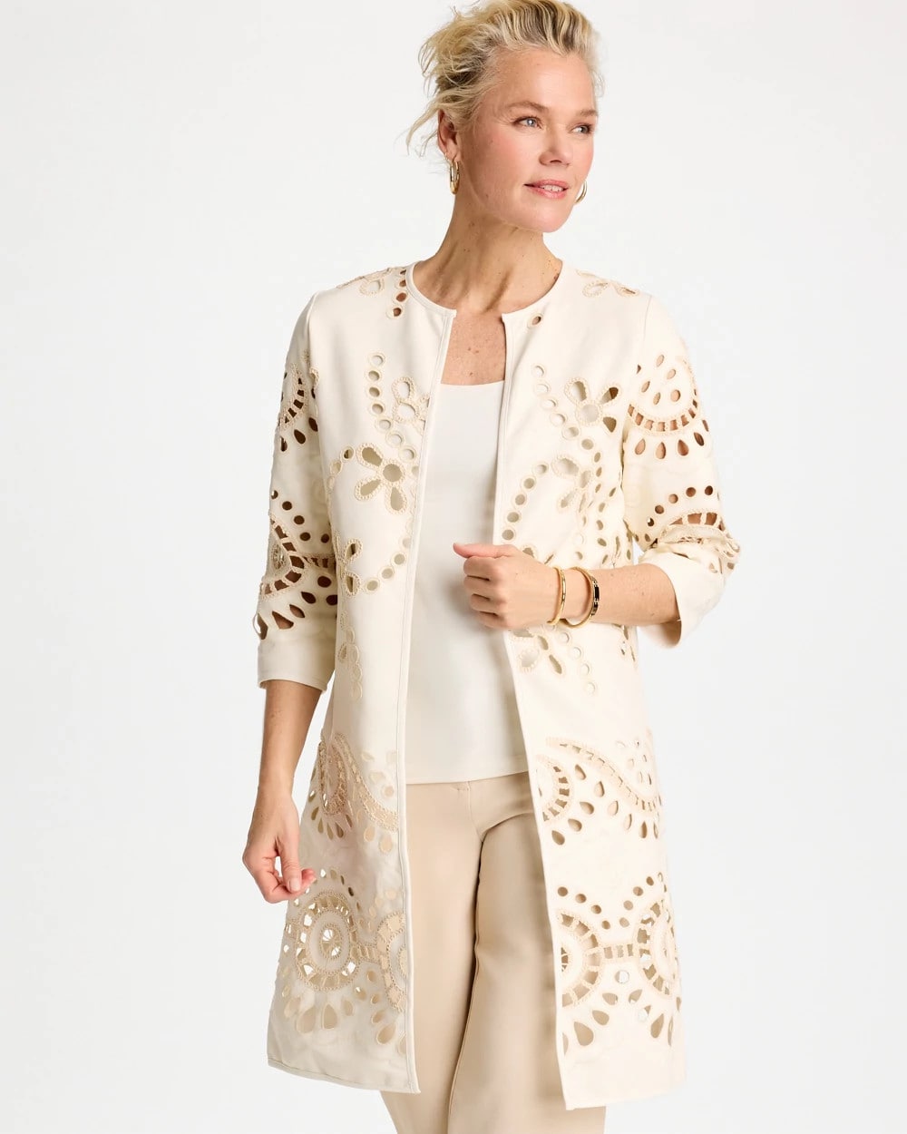 Chico's Best Price | Long Faux Leather Kimono