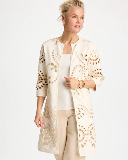 Chico's Best Price | Long Faux Leather Kimono