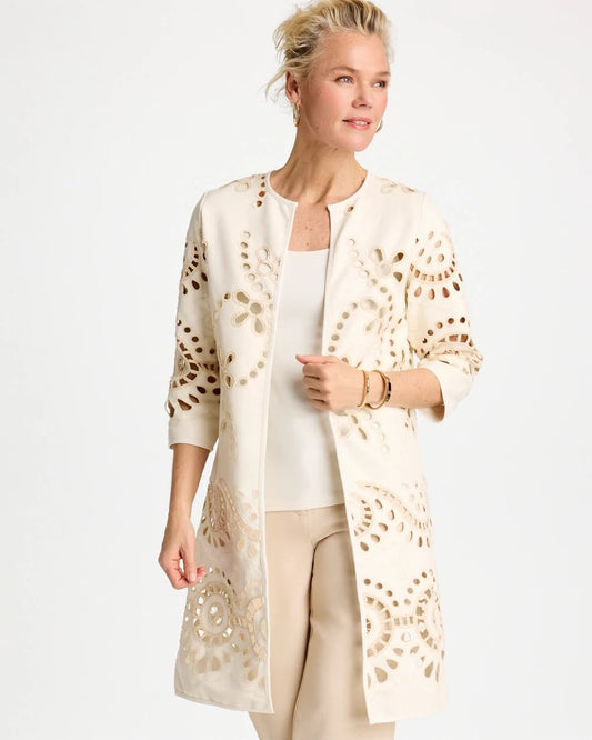 Chico's Best Price | Long Faux Leather Kimono