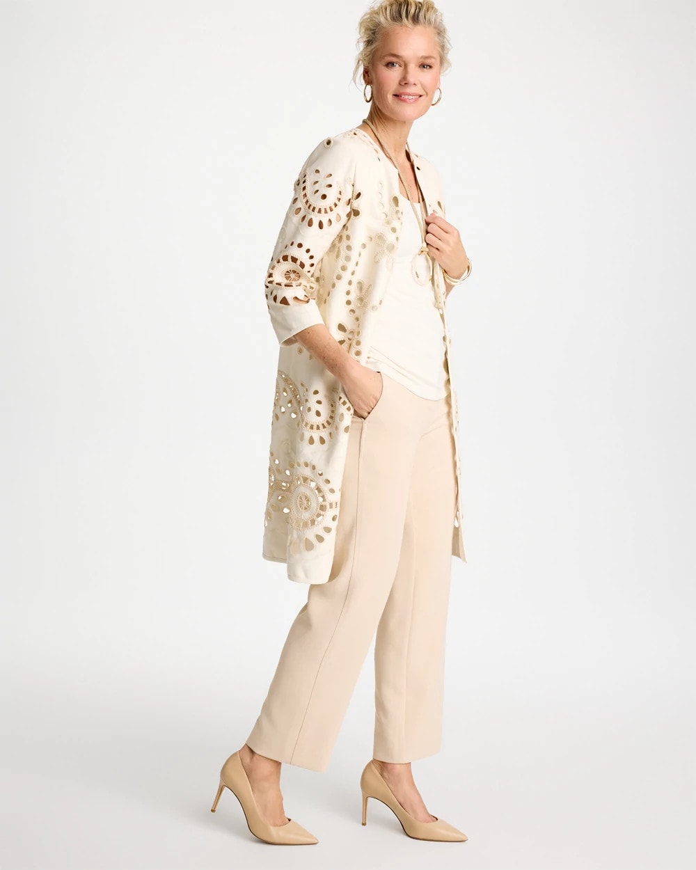 Chico's Best Price | Long Faux Leather Kimono