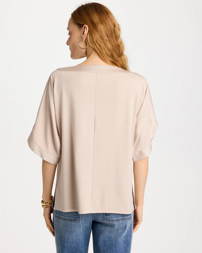 Chico's Top Pick | Jersey & Satin Dolman Tee