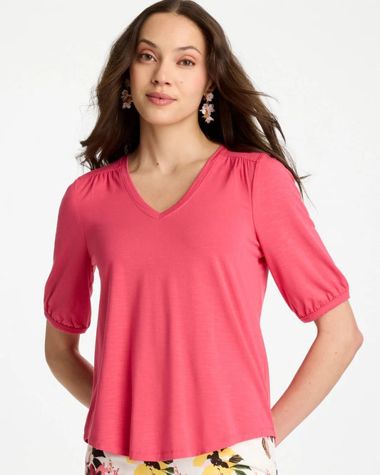 Chico's Best Price | Shirred Elbow Sleeve Tee