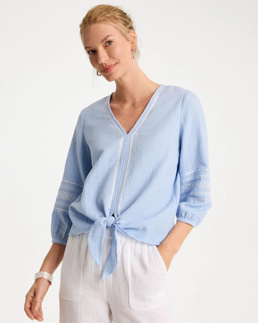 Chico's Featured | Cotton Gauze Tie-Front Blouse