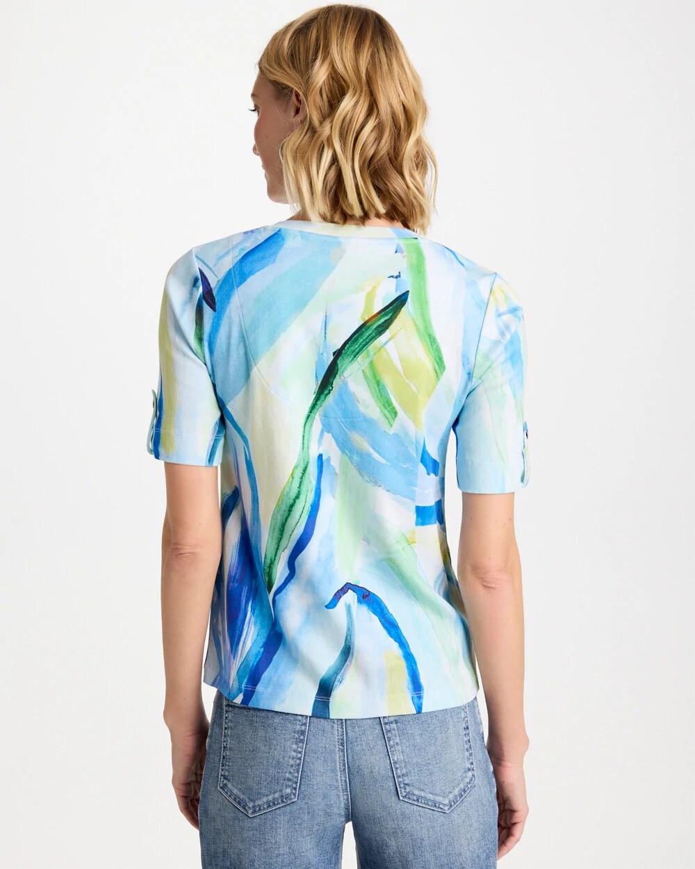 Chico's Classic | Printed Pima V-Neck Tee