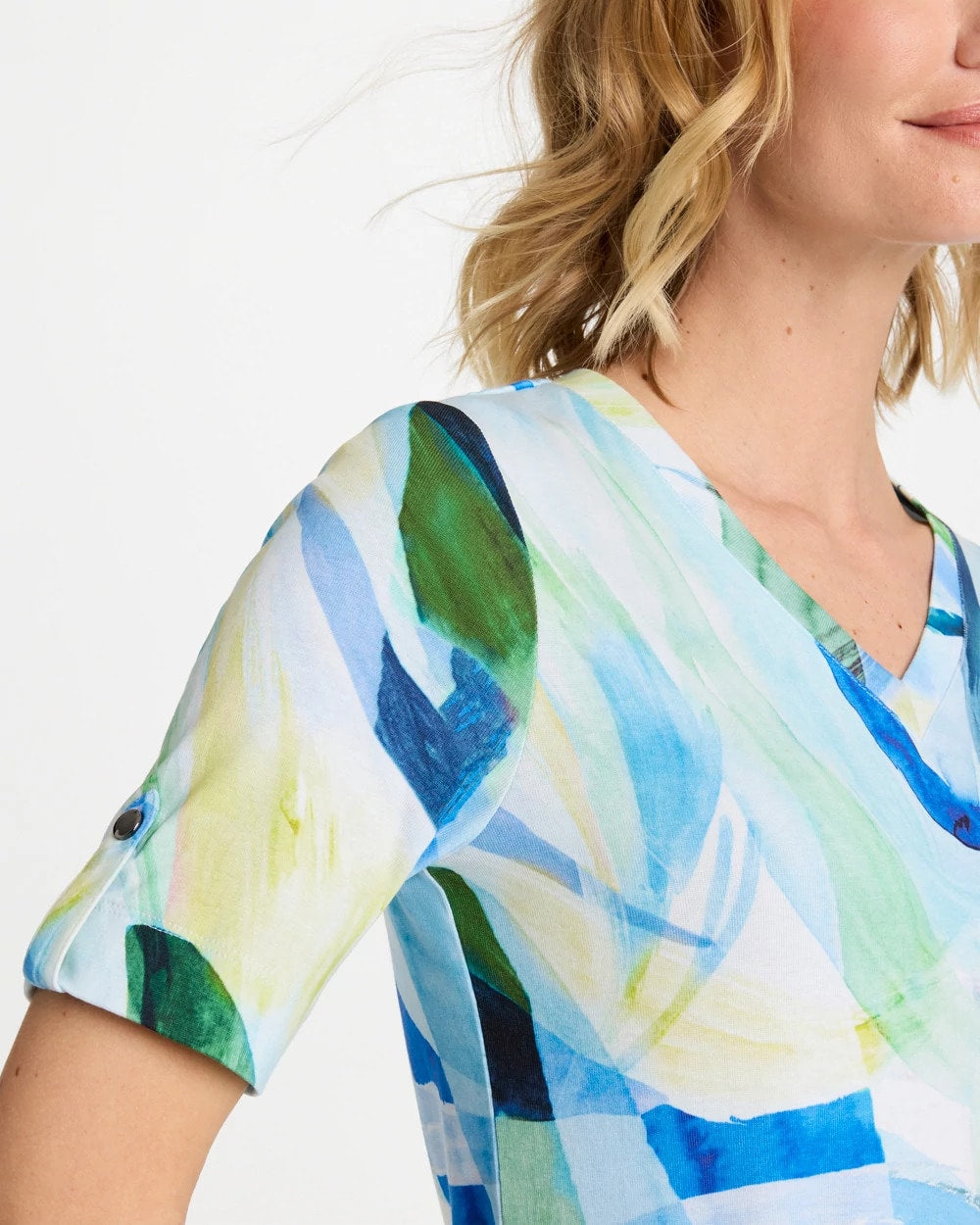 Chico's Classic | Printed Pima V-Neck Tee