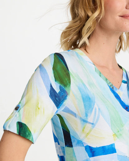 Chico's Classic | Printed Pima V-Neck Tee