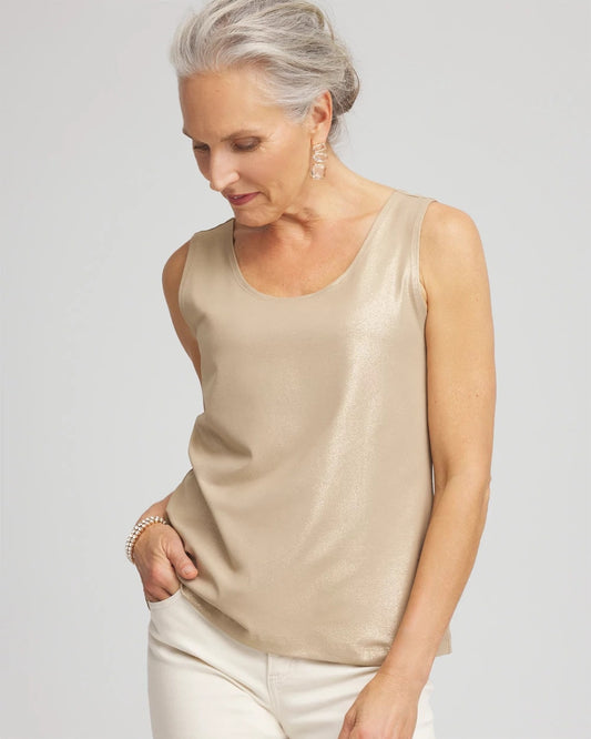 Chico's Exclusive | Foiled Microfiber Tank