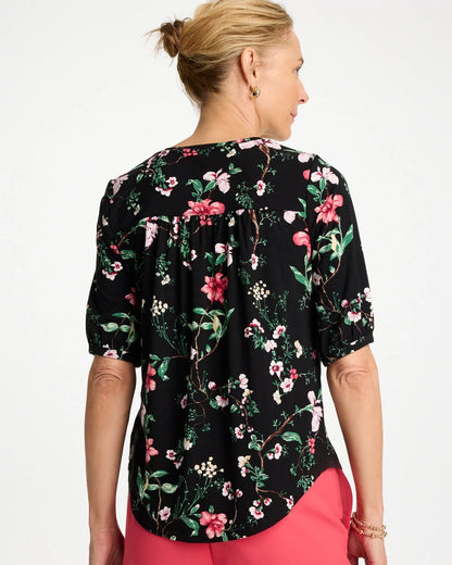 Chico's Sale | Kyoto Shirred Elbow Sleeve Tee