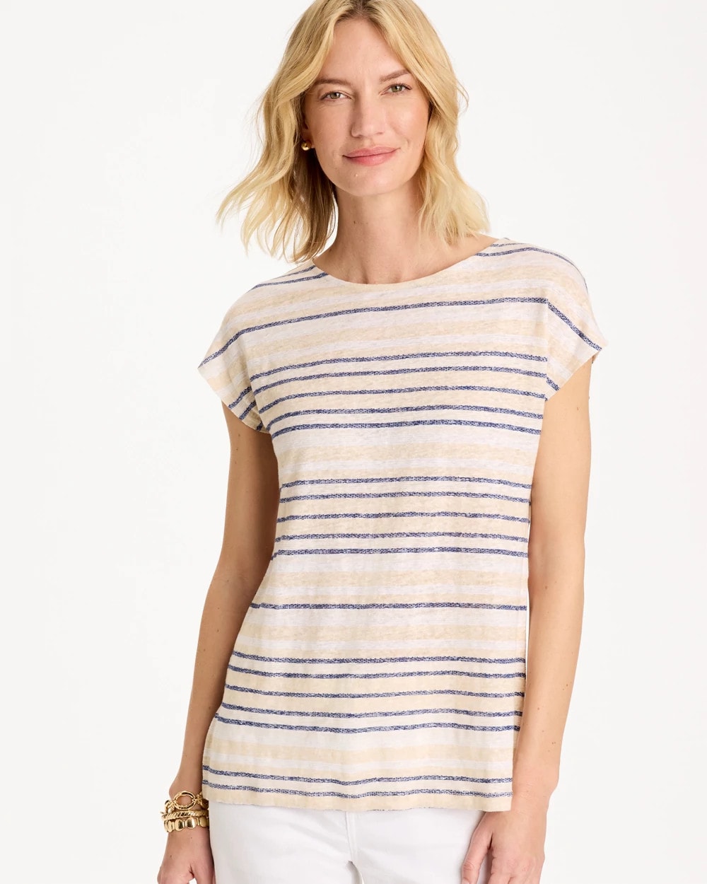 Chico's Featured | Striped Linen Dolman Tee