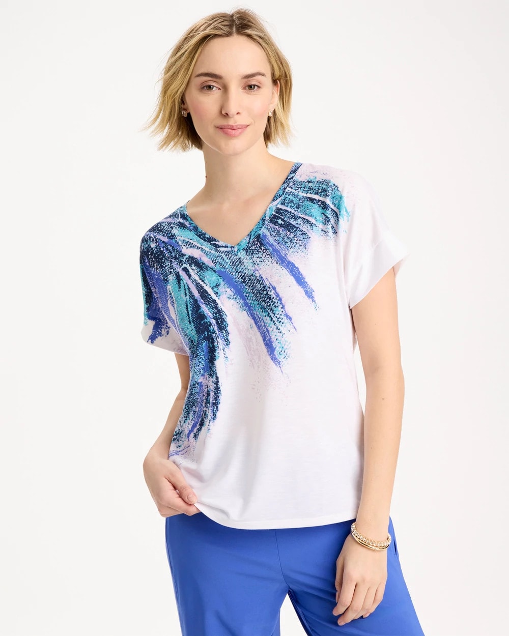 Chico's Exclusive | Zenergy® Sicily Splash Drop Shoulder Tee