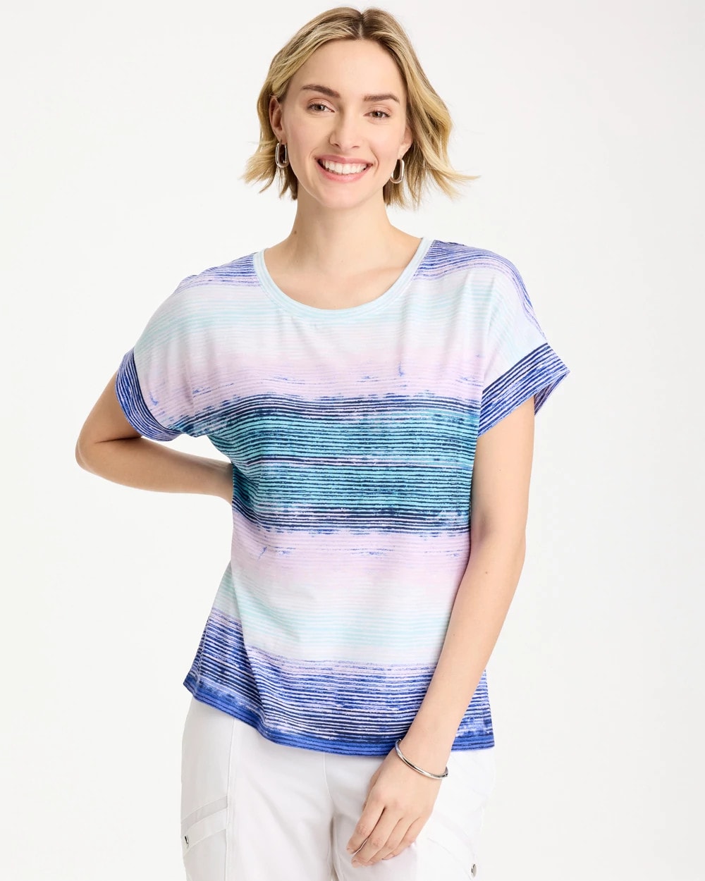 Chico's Hot Sale | Zenergy® Ombre Drop Shoulder Tee