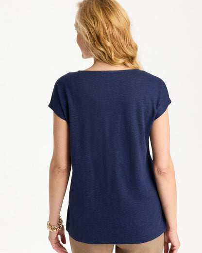 Chico's Best Seller | Embroidered Linen Dolman Tee