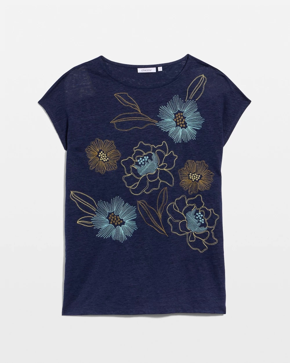 Chico's Best Seller | Embroidered Linen Dolman Tee