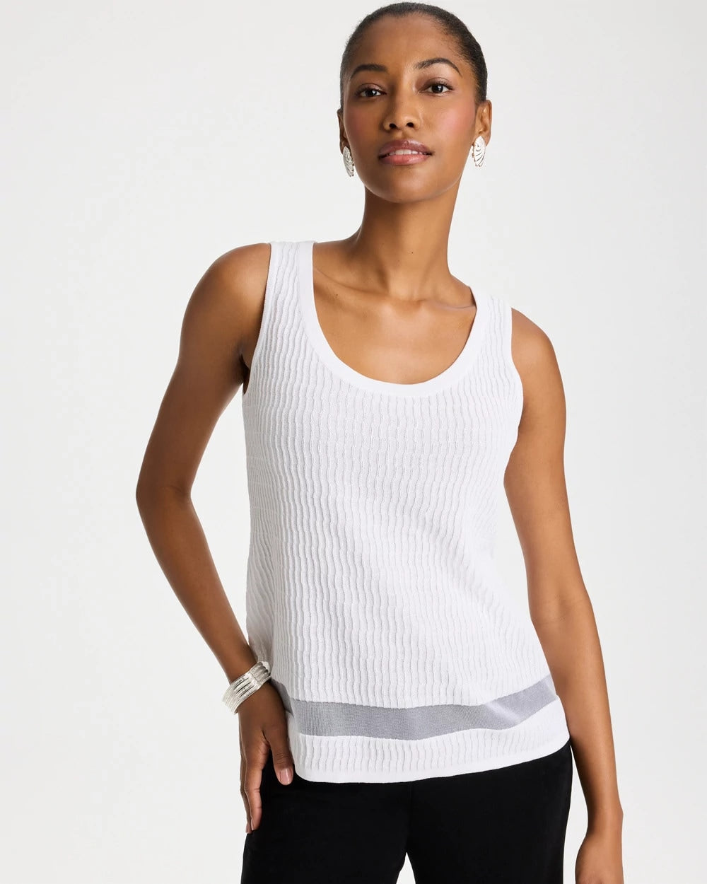 Chico's Best Price | Travelers™ Sheer Stripe Tank