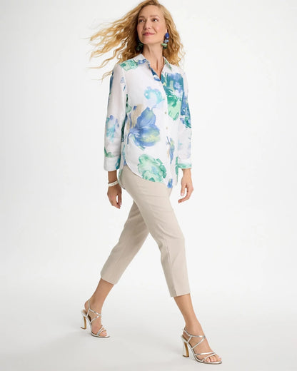 Chico's Exclusive | No Iron™ Printed Linen Shirt