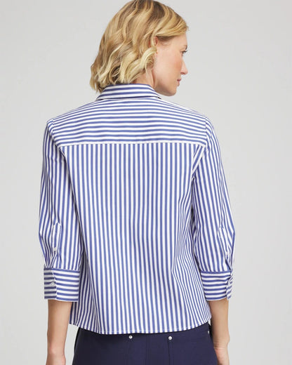 Chico's Customer Favorite | Stripe Mixing Poplin Shirt