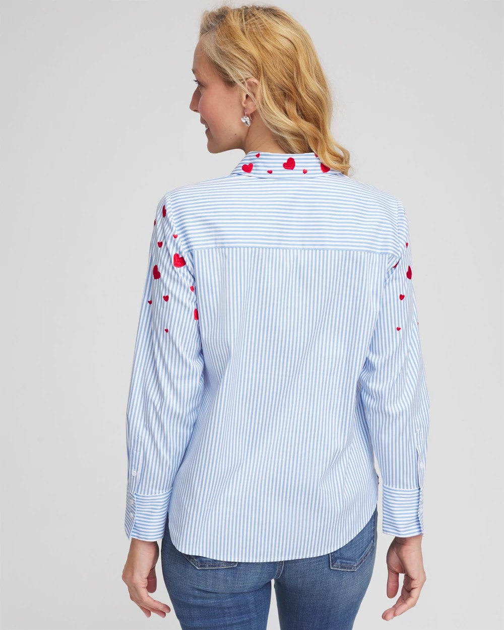 Chico's Featured | V-Day Striped Poplin Shirt