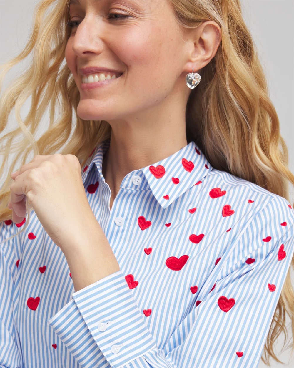 Chico's Featured | V-Day Striped Poplin Shirt