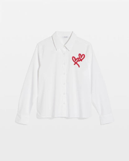 Chico's Best Price | Crystal Heart Poplin Shirt
