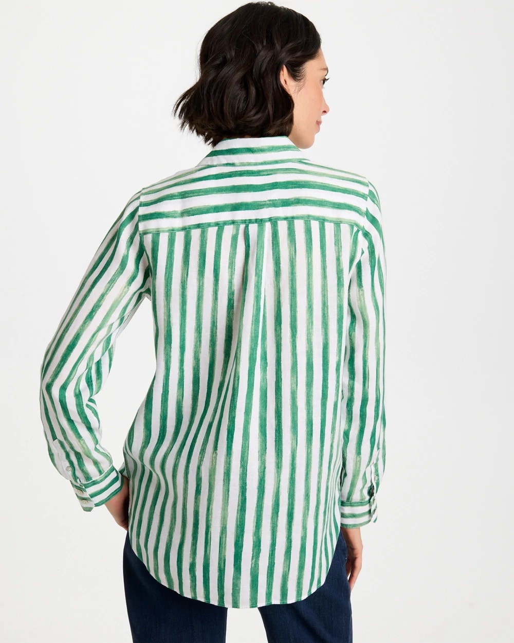 Chico's Best Seller | No Iron™ Striped Linen Tunic