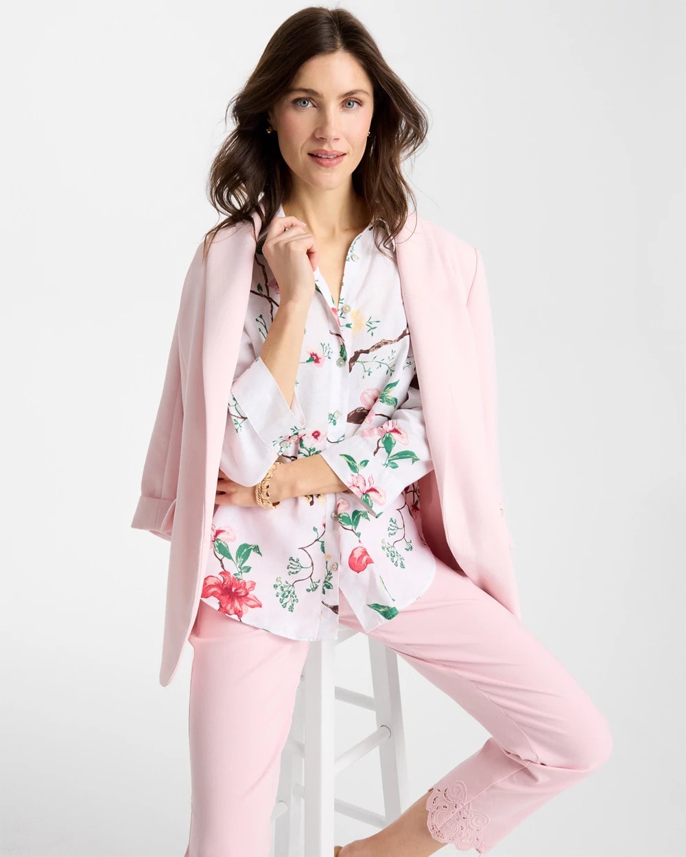 Chico's Best Seller | No Iron™ Kyoto Bloom Linen Shirt