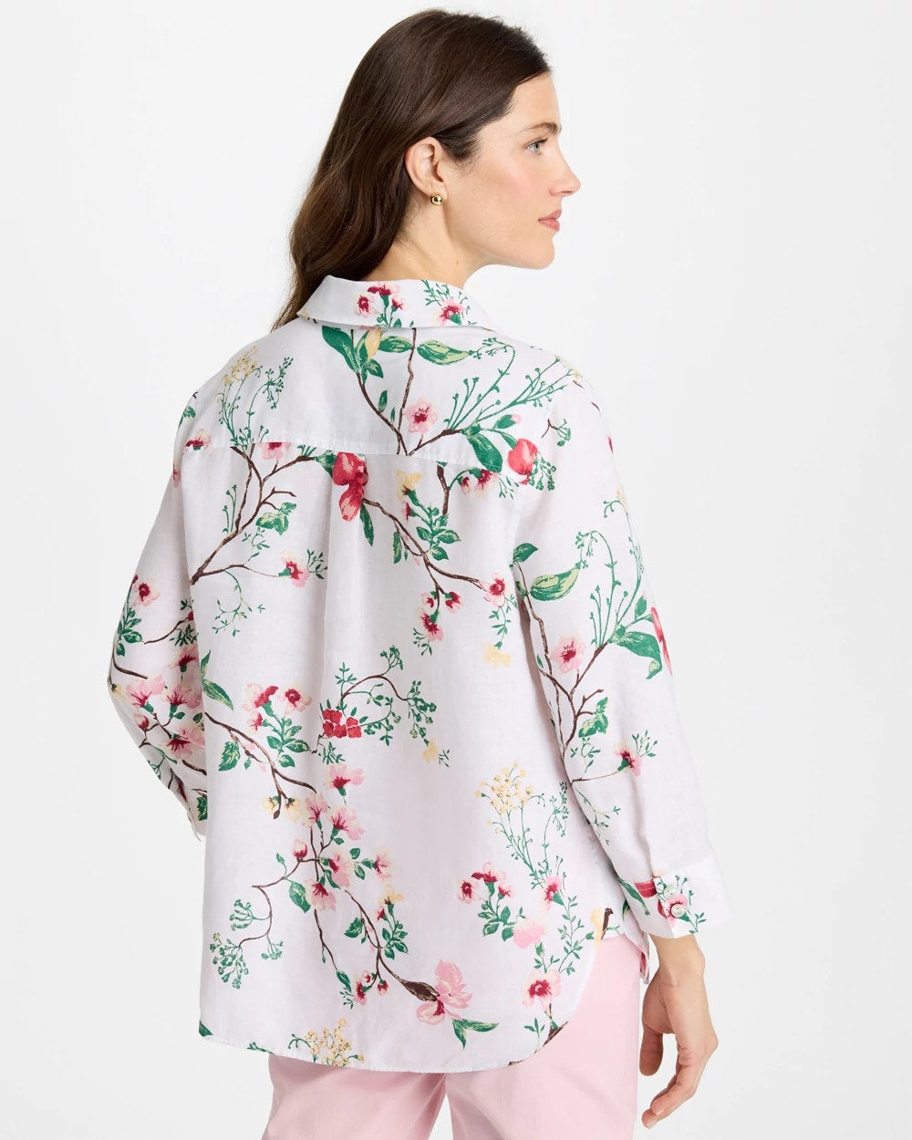 Chico's Best Seller | No Iron™ Kyoto Bloom Linen Shirt