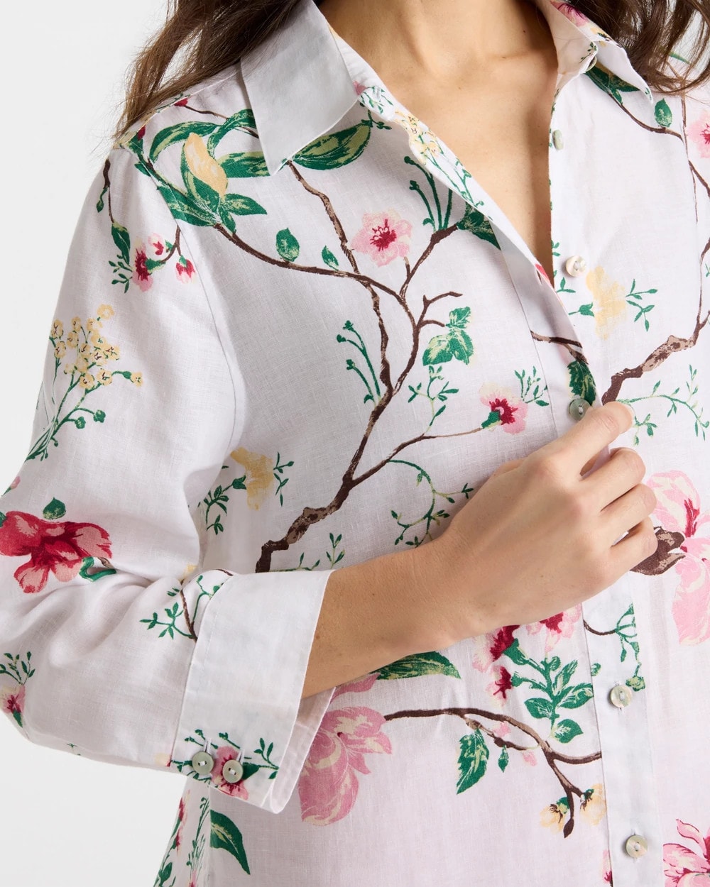Chico's Best Seller | No Iron™ Kyoto Bloom Linen Shirt