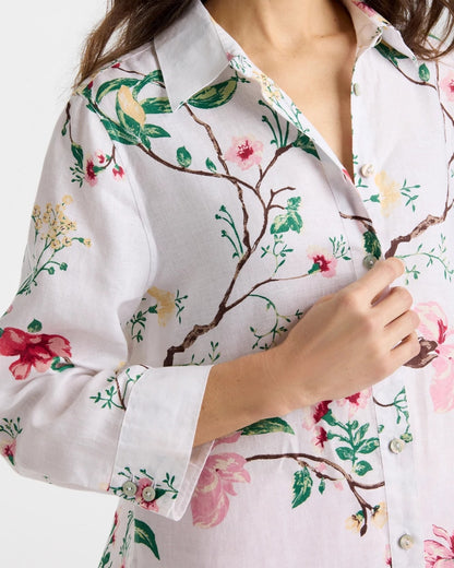 Chico's Best Seller | No Iron™ Kyoto Bloom Linen Shirt