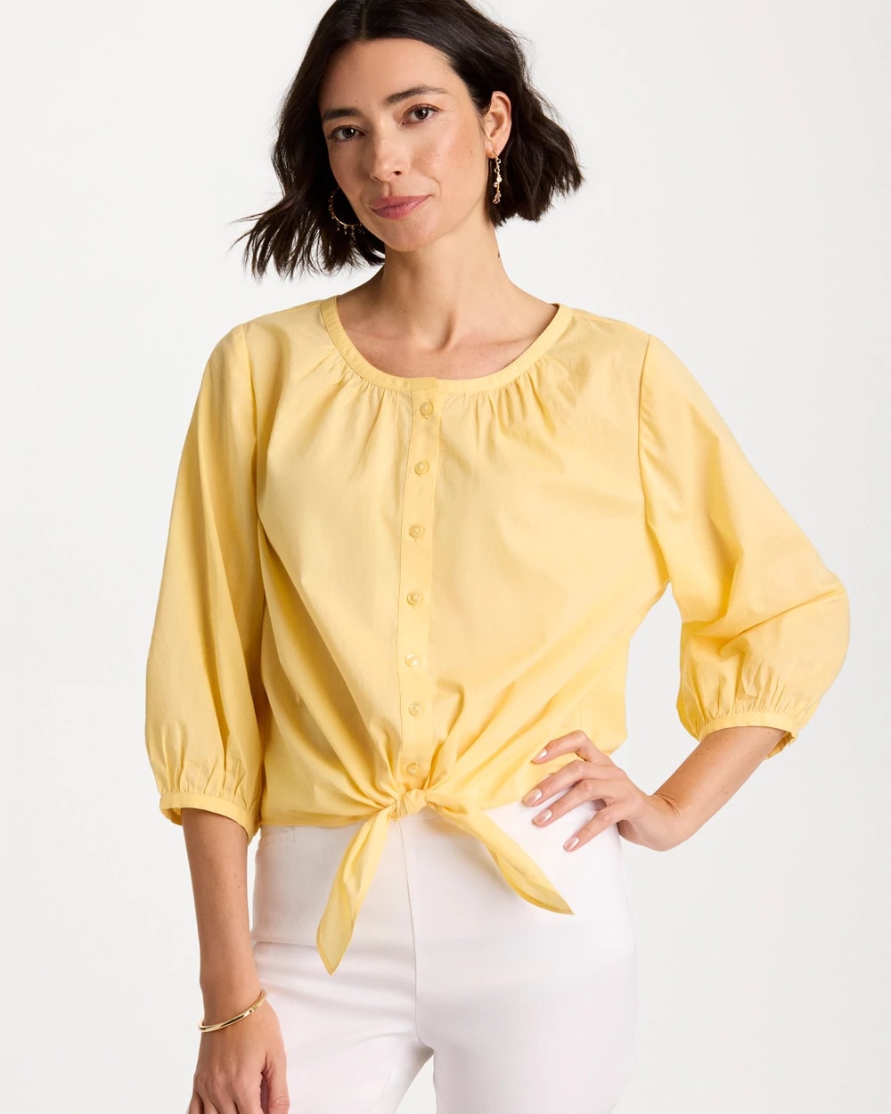 Chico's Hot Sale | Tie-Front Top