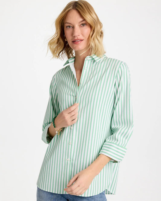 Chico's Smart Buy | No Iron™ Striped Stretch Shirt