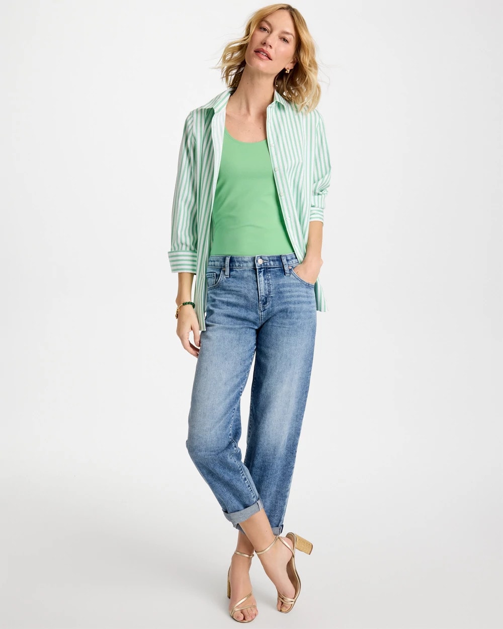 Chico's Smart Buy | No Iron™ Striped Stretch Shirt