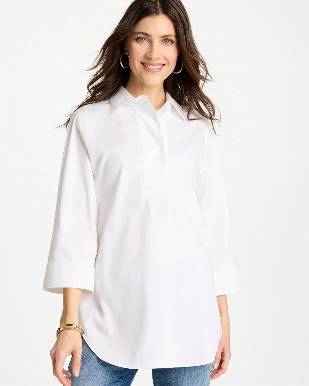 Chico's Trusted | No Iron™ Stretch Popover Tunic