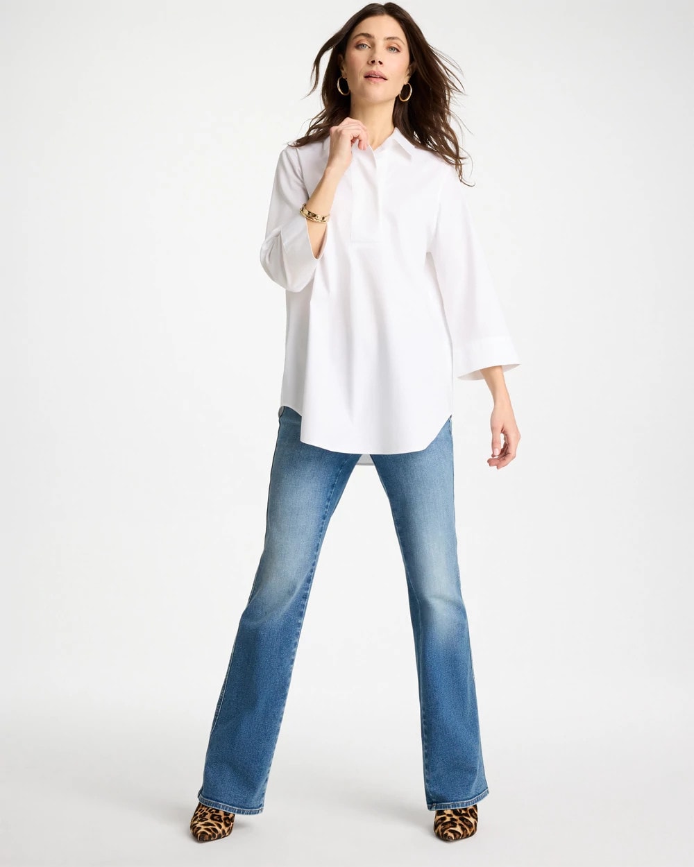 Chico's Trusted | No Iron™ Stretch Popover Tunic