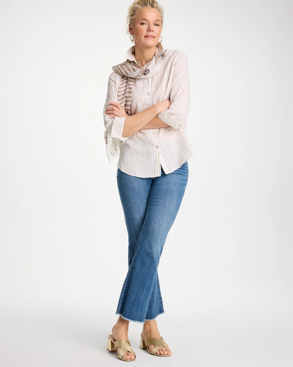Chico's Special Offer | No Iron™ Striped Linen Shirt