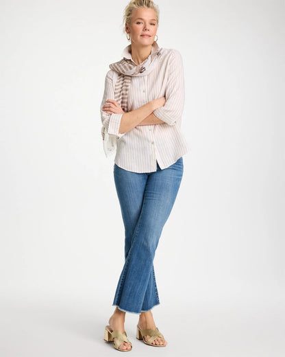 Chico's Special Offer | No Iron™ Striped Linen Shirt