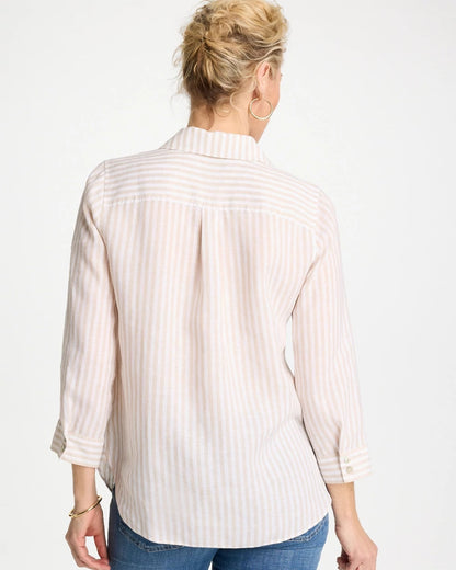 Chico's Special Offer | No Iron™ Striped Linen Shirt