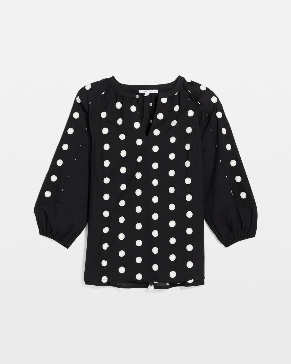 Chico's Popular | Textured Polka Dot Blouse