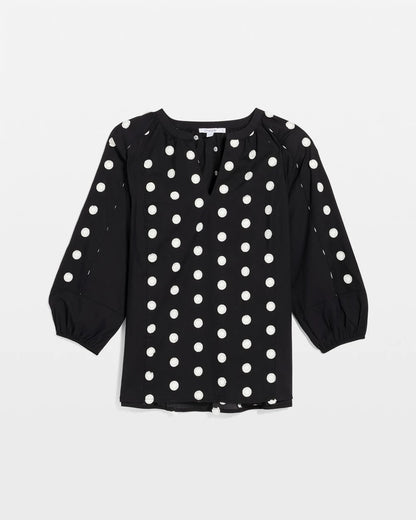 Chico's Popular | Textured Polka Dot Blouse