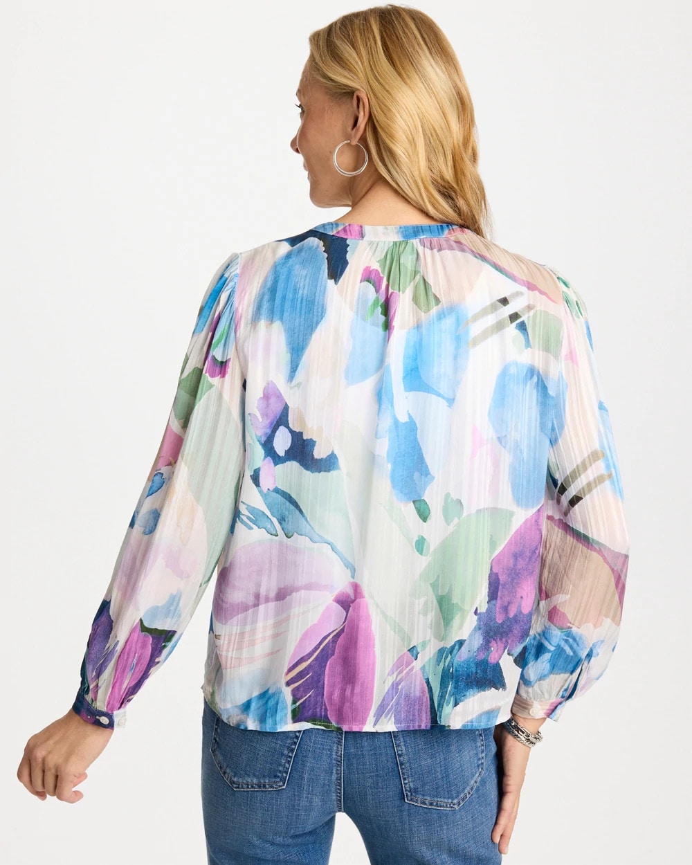 Chico's Discount | Blur Geo Button Front Blouse