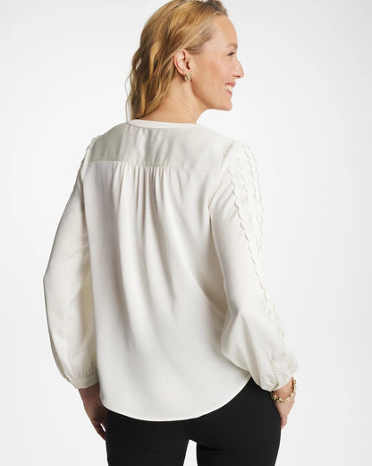 Chico's Best Price | Laser Cut Crinkle Blouse