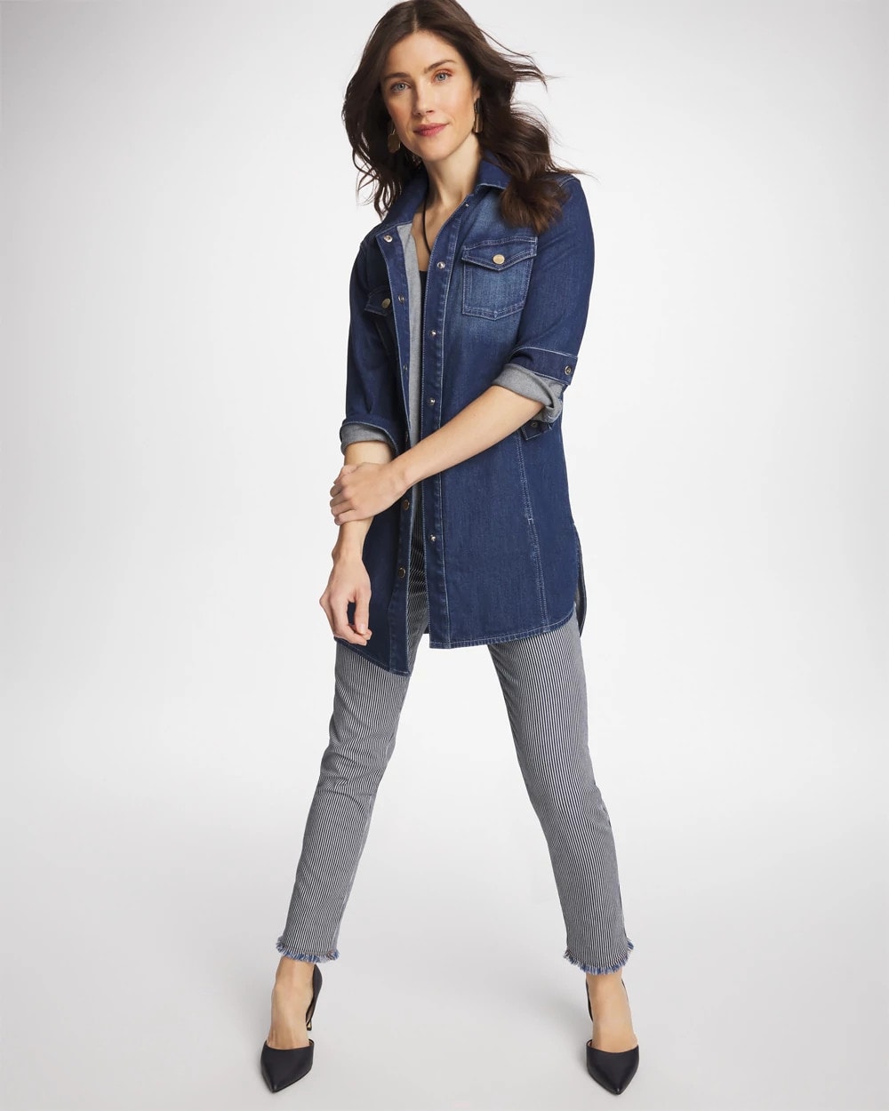 Chico's Signature | Button Down Denim Topper