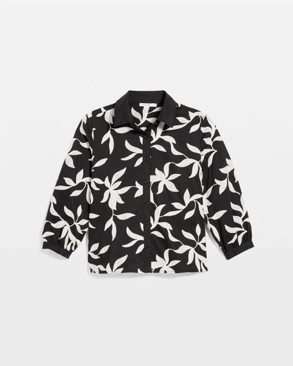 Chico's New | Embroidered Cropped Collared Shirt