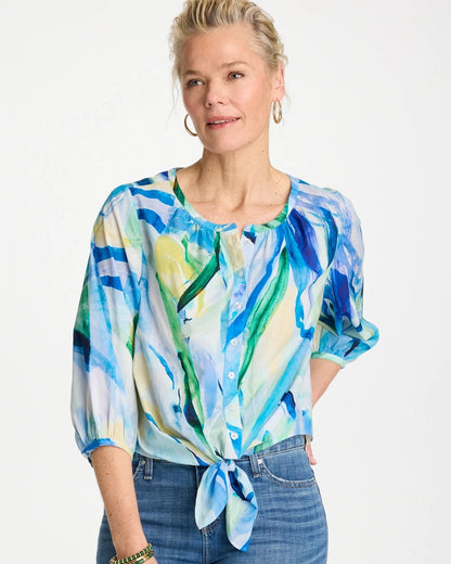 Chico's Classic | Printed Tie-Front Top