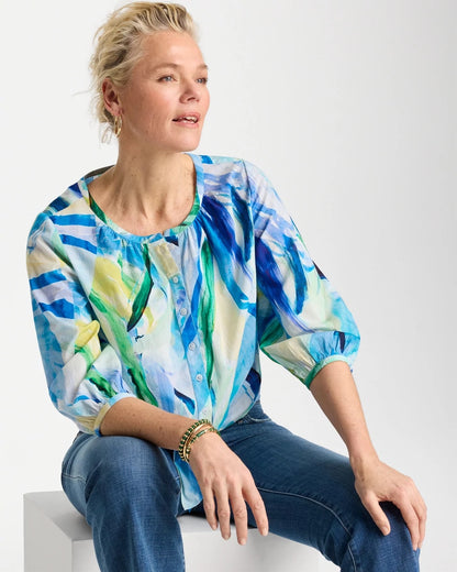 Chico's Classic | Printed Tie-Front Top