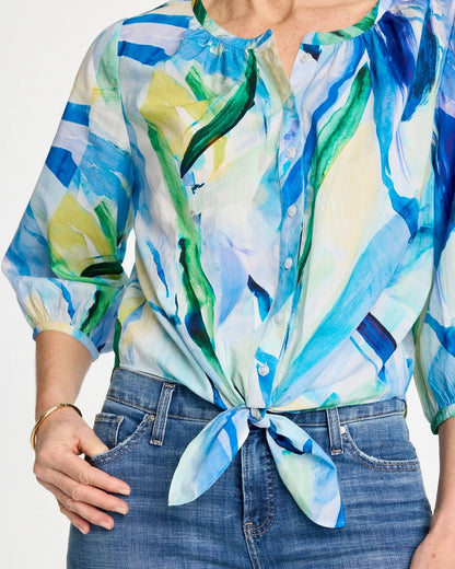 Chico's Classic | Printed Tie-Front Top