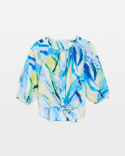 Chico's Classic | Printed Tie-Front Top