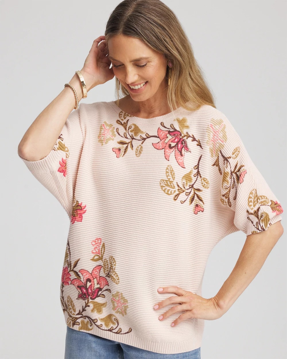 Chico's Popular | Ribbed Combed Cotton Sweater
