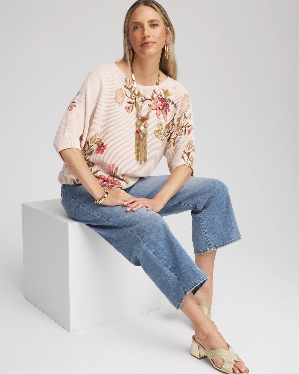Chico's Popular | Ribbed Combed Cotton Sweater